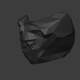 low_poly_side2.png Forever Purge Movie 2021 Scull Mask - STL File. 3 versions - 2 normal and low-poly