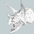 f3ccdd27d2000e3f9255a7e3e2c48800_display_large.jpg Archivo STL gratis Low Poly Triceratops Skull Flash Hider・Plan para descargar y imprimir en 3D