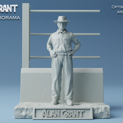 Alan_1.png Dr Alan Grant Diorama 3D Print