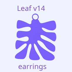 Leaf v14 earrings Leaf earrings (v14)