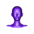 5.stl Set 8 heads 3D HEAD FACE FEMALE CHARACTER WOMEN TEENAGER PORTRAIT DOLL BJD LOW-POLY 3D MODEL