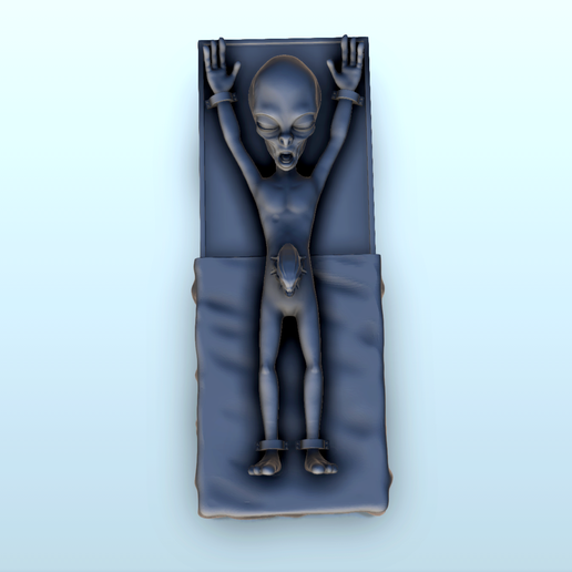 77.png Alien on operating table with baby-alien (11) (+ pre-supported version & rounded base) - SF Warhordes ET extraterrest Confrontation