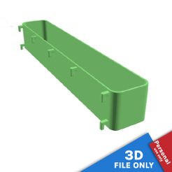 103216-dd.jpg Descargar archivo STL CONTENEDOR CON ESPACIO DE ALMACENAMIENTO DE 34X5,5X5,5CM PARA SKADIS IKEA • Plan de la impresora 3D, Printics