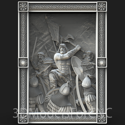 1.png 3D file 3D Model STL File for CNC Router Laser & 3D Printer Warriors Fighting・3D print model to download