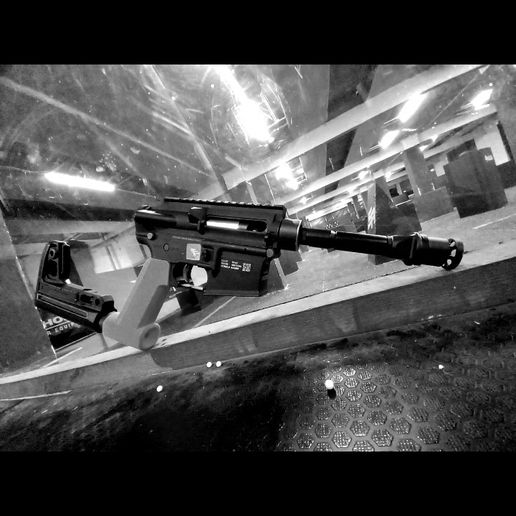 🔫 Airsoft AEG tank stock grip (v2 gearbox universal) m4/ar15