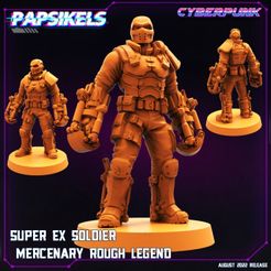 720X720-super-ex-soldier-mercenary-rough-legend.jpg 3D-Datei SUPER EX-SOLDAT SÖLDNER RAUE LEGENDE・3D-druckbare Vorlage zum herunterladen