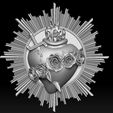 A4.jpg Model of the Immaculate Heart of Mary 2 3D print mode