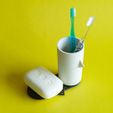 034_220926-1.jpg STL file Soap Dish and Toothbrush Stand・3D printable model to download