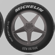 19.png PACK OF 05 20'' WHEELS AND 6 TIRES FOR SCALE AUTOS AND DIORAMAS!