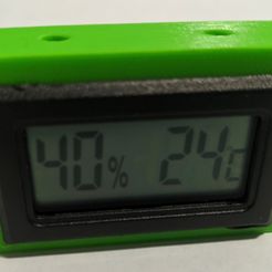 Mini LCD Digital Thermometer Hygrometer Stand Holder by fixfell7, Download  free STL model