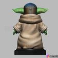 05.jpg Yoda Baby with Mandalorian Helmet High quality