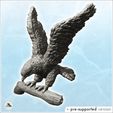 1-PREM.jpg Eagle taking off on branch (10) - Animal Savage Nature Circus Scuplture High-detailed