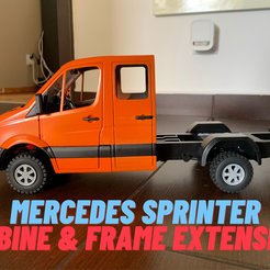 mercedes-sprinterrc-axle-adapter.png Cab&Frame Extension (Double Cab) Bruder Mercedes Sprinter