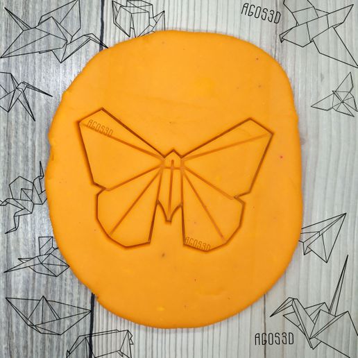4.jpg Descargar archivo STL gratis Mariposa - origami COOKIE CUTTER - PLACA CORTANTE DE GALLETAS O FONDANT de butterfly - 8cm • Objeto imprimible en 3D, Agos3D