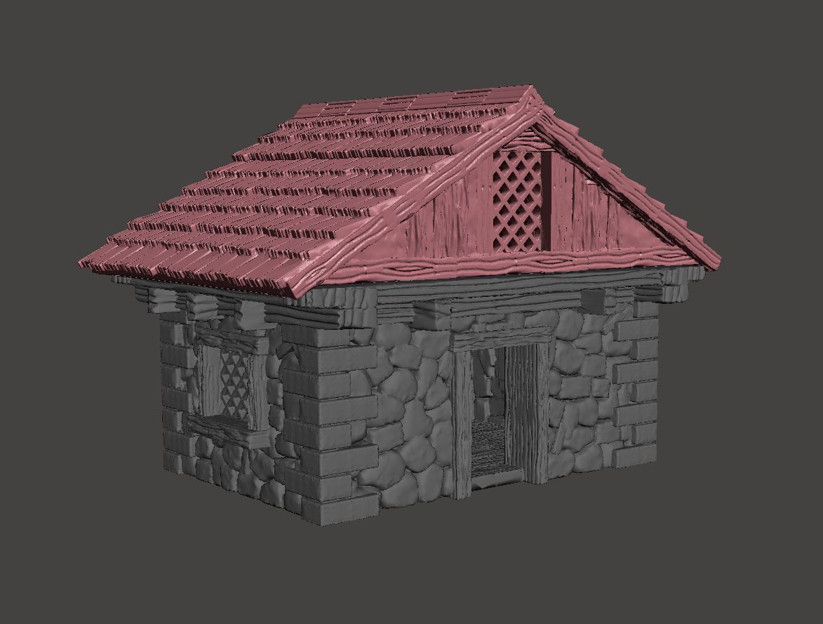 mh1.JPG Archivo STL gratis Escala de 28mm Estilo Tudor Medieval Casa de Guerra / Edificio・Plan de la impresora 3D para descargar, BigMrTong