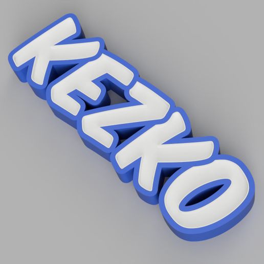 NAMELED KEZKO - LED LAMP WITH NAME 3D model