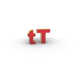 Tt.jpg Download DXF file 3D print - LETTERS - "t" and "T" - 250mm • 3D printing design, dragu_c