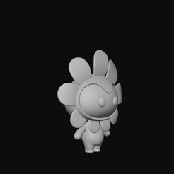 47.png Файл STL Мультяшный подсолнух для 3D-печати・3D-печатный дизайн для загрузки