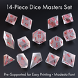 modesto-mainpreview-square-text.png Dice Masters Set - 14 Shapes - Modesto Font - Supports Included