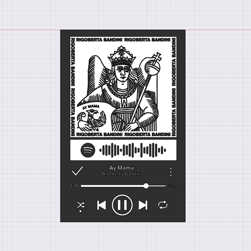 Spotify Ay Mamá Rigoberta Bandini with Search Scanner 3D model
