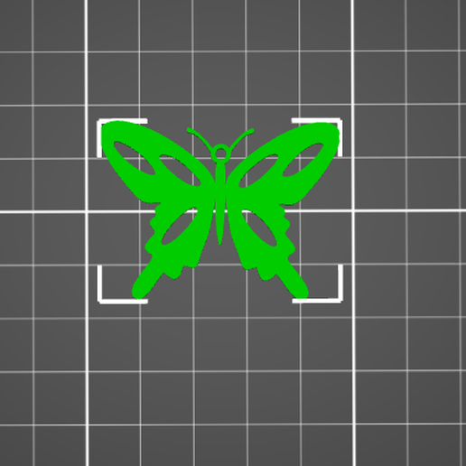 BUTTERFLY, PENDANT FOR NECKLACE, EARRING, CHARM 3D model