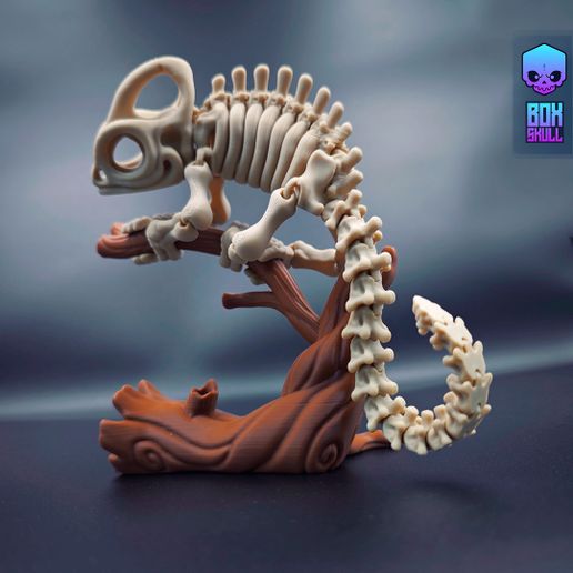 img_Chemeleon_002.jpg SKELETON CHAMELEON - ARTICULATED - PRINT-IN-PLACE - FLEXI