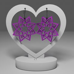 r122.jpg STL file Mandala earrings 122・3D printing design to download, LC-Designs-