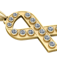 3.png ダイヤモンドアンククロスペンダント3Dモデル