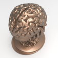 05.png Brain sculpture 3D print model