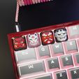 oni_keycaps_01.jpg STL file Japanese Masks Keycaps - Mechanical Keyboard・3D printer design to download