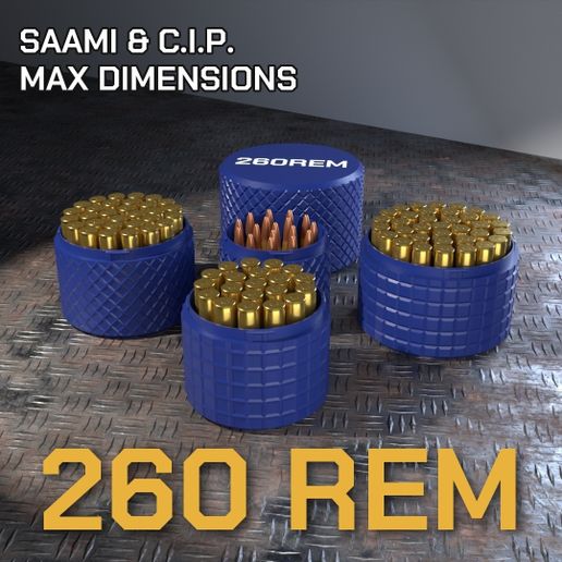 CBOX AMMO BOX 260 REM AMMUNITION STORAGE 80/90/100/110/120MM ROUND CASE ORGANIZER 260rem