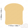 bread_slice~4.25in-cm-inch-cookie.png Bread Slice Cookie Cutter 4.25in / 10.8cm