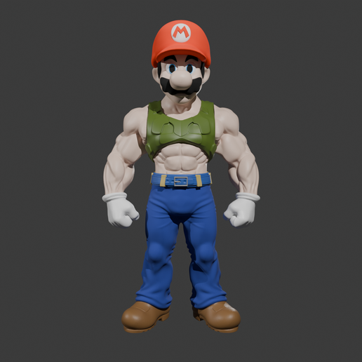 🎁 Super Mario Bros Muscle Muscle-Multicolor Printing・ STL File for 3D ...