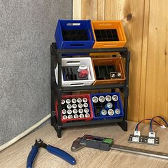 IMG_3630.jpg Caisse modulaire Caisse à piles Caisse à bière SD USB AA AAA 9V Empilable SET