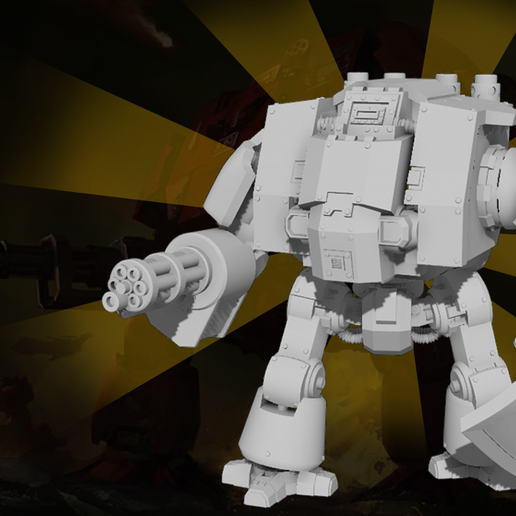 Bigger less stubby mech with even worse religious issues 3D model