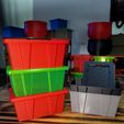 V2TOTE.jpg Stackable Mini Tote (V2) With Snap Lid – No Supports - COMMERCIAL USE