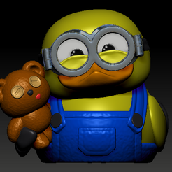 Captura-de-pantalla-955.png STL file Bob ("Minions") fan art duckling version・3D print design to download