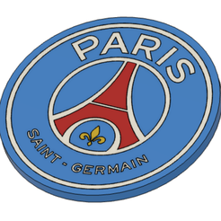 PSG.png París Saint-Germain Highly detailed multimaterial logo shield badge