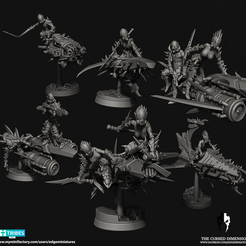 2022_02_All_Bikers.png 3D file Space Bikers - Cursed Elves・3D printing design to download