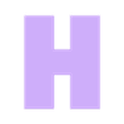h.STL Minecraft Alphabet Letter