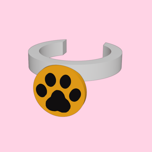 Necklace B1 - Raised Dog Paw (1)  plaque (1)  for LPS Littlest Pet Shop accessories