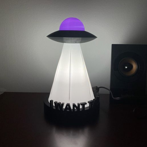 UFO Lamp "I WANT TO BELIEVE" 3D model