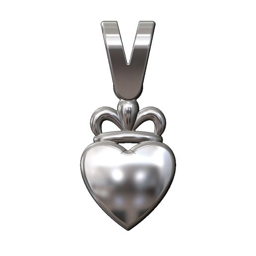 Crown-heart-motif-pendant-charm-09.jpg Pendentif vintage en forme de cœur avec attache Modèle d'impression 3D