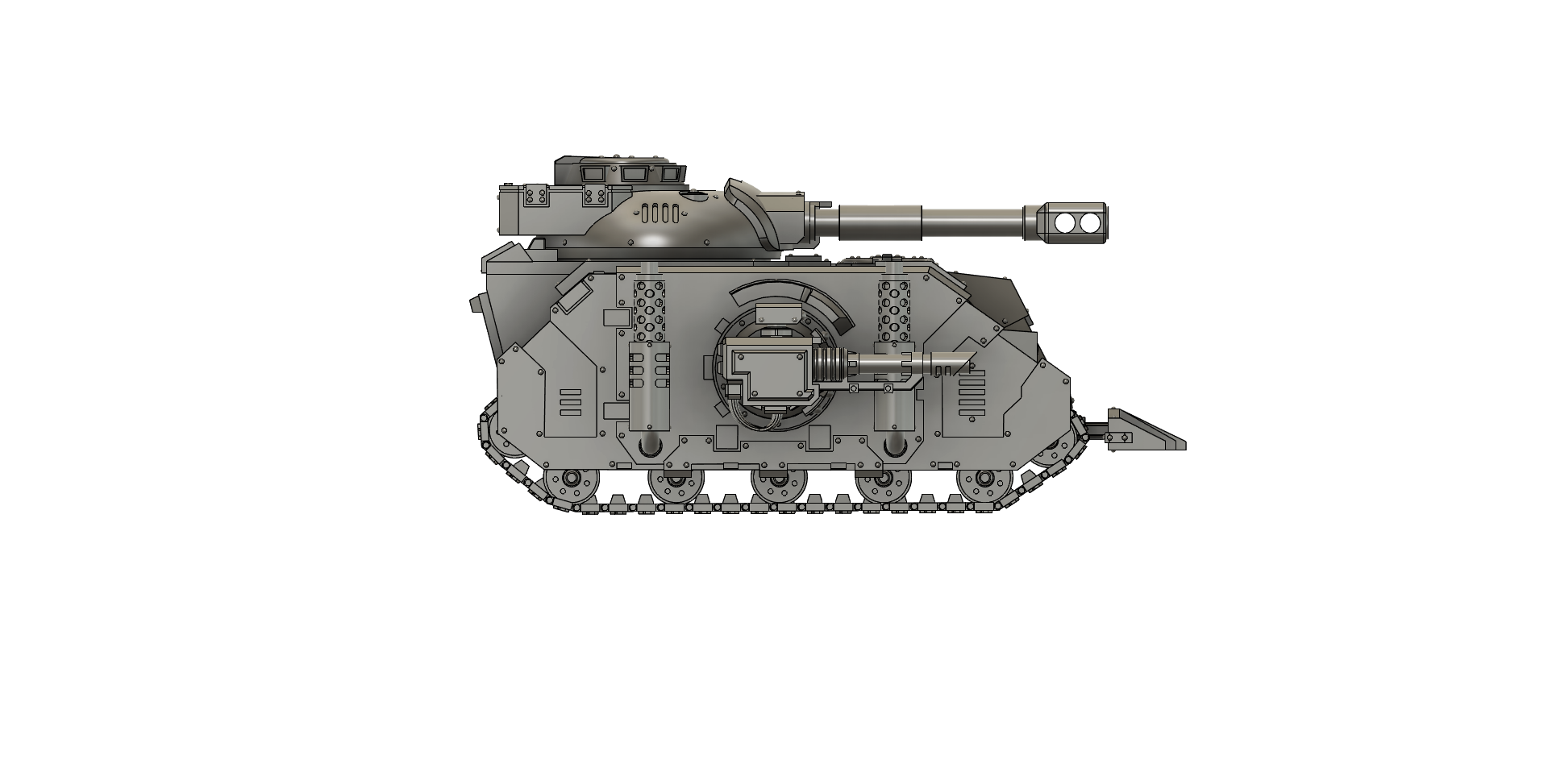 Predator-side.png Файл STL Атакующий танк с узором Марса・Дизайн 3D-печати для загрузки3D, Craftos
