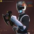 blackRender02.jpg 3D file Black Ranger - Mighty Morphin Power Rangers・3D print object to download