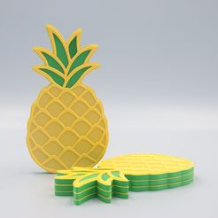 pineapple-coaster-3-4-01.jpg Magnetic Pineapple Coaster Set