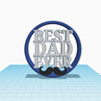 best-dad-ever-moustache-circle-text.png Best Dad Ever Decor Stand Trophy Reward for Father's Day Gift