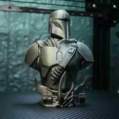 01.jpg Файл STL Бюст Мандалориана 3d・3D-печатная модель для загрузки