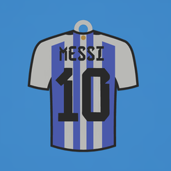 messi-1.png Archivo STL Llavero Camiseta Messi・Idea de impresión 3D para descargar