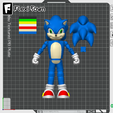 Flexi-Town-Sonic,-I2.png Flexi Sonic the Hedgehog, Sonic Universe, Articulated fidget figure, 3mf included